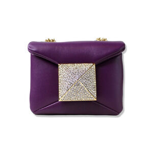 Valentino Garavani Mirco One Stud Nappa and Crystal Stud Handbag